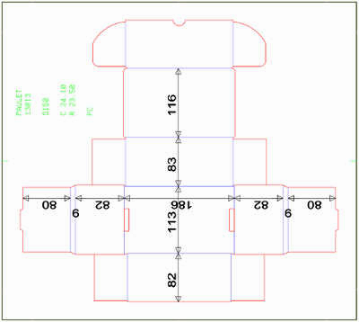 plan d'une boite carton