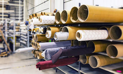 tube carton utilisé pour textile
